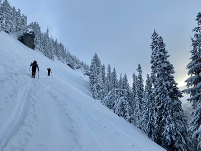 Skinning across southern aspect of Kendall