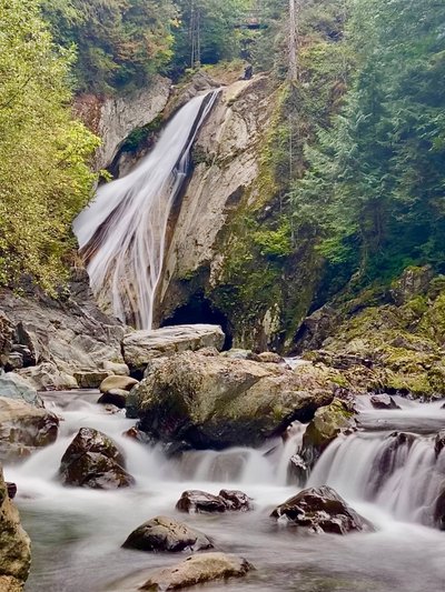 View of Twin Falls from the river