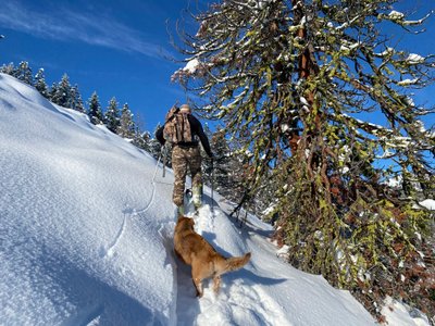 Tim and Stony breaking trail