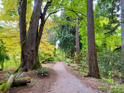 Walking along one of the various trails